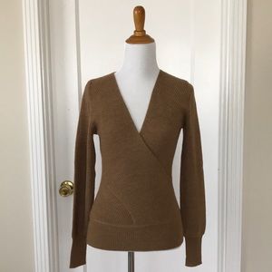 New Anthropologie 27 Miles V-Neck Mock Wrap Sweater